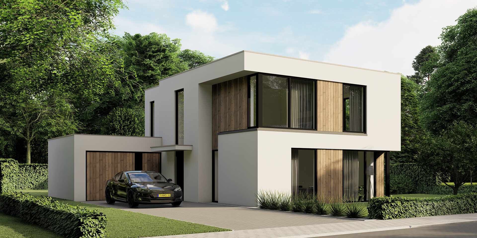huis bouwen - moderne woning - woning bouwen - villa type Monarch voor - Architectuurwonen